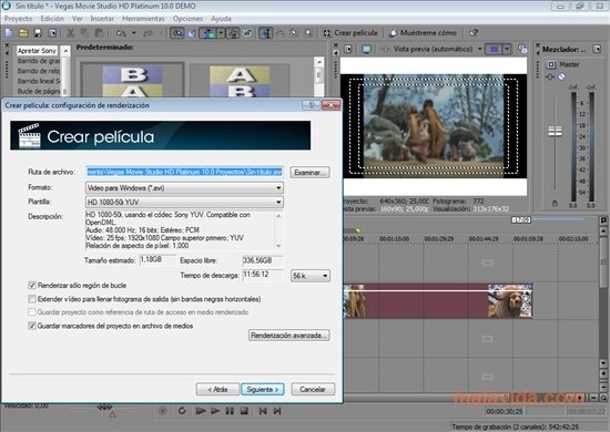 sony vegas movie studio hd platinum 11 free