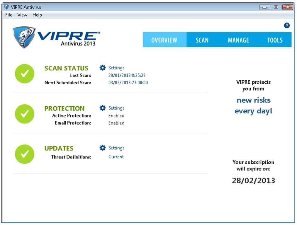 vipre antivirus 2013 무료 다운로드