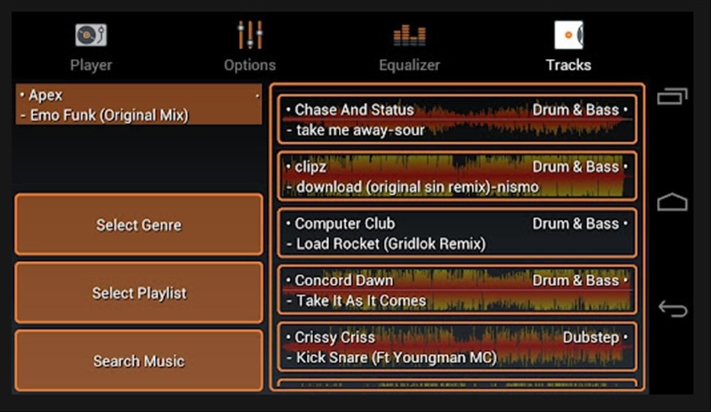 virtual dj tablet android