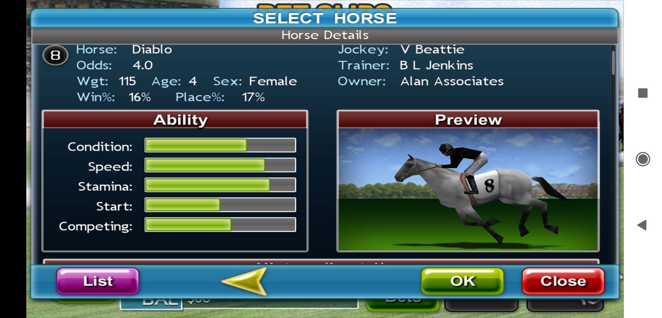 Play Free Virtual Horse Race Game Online