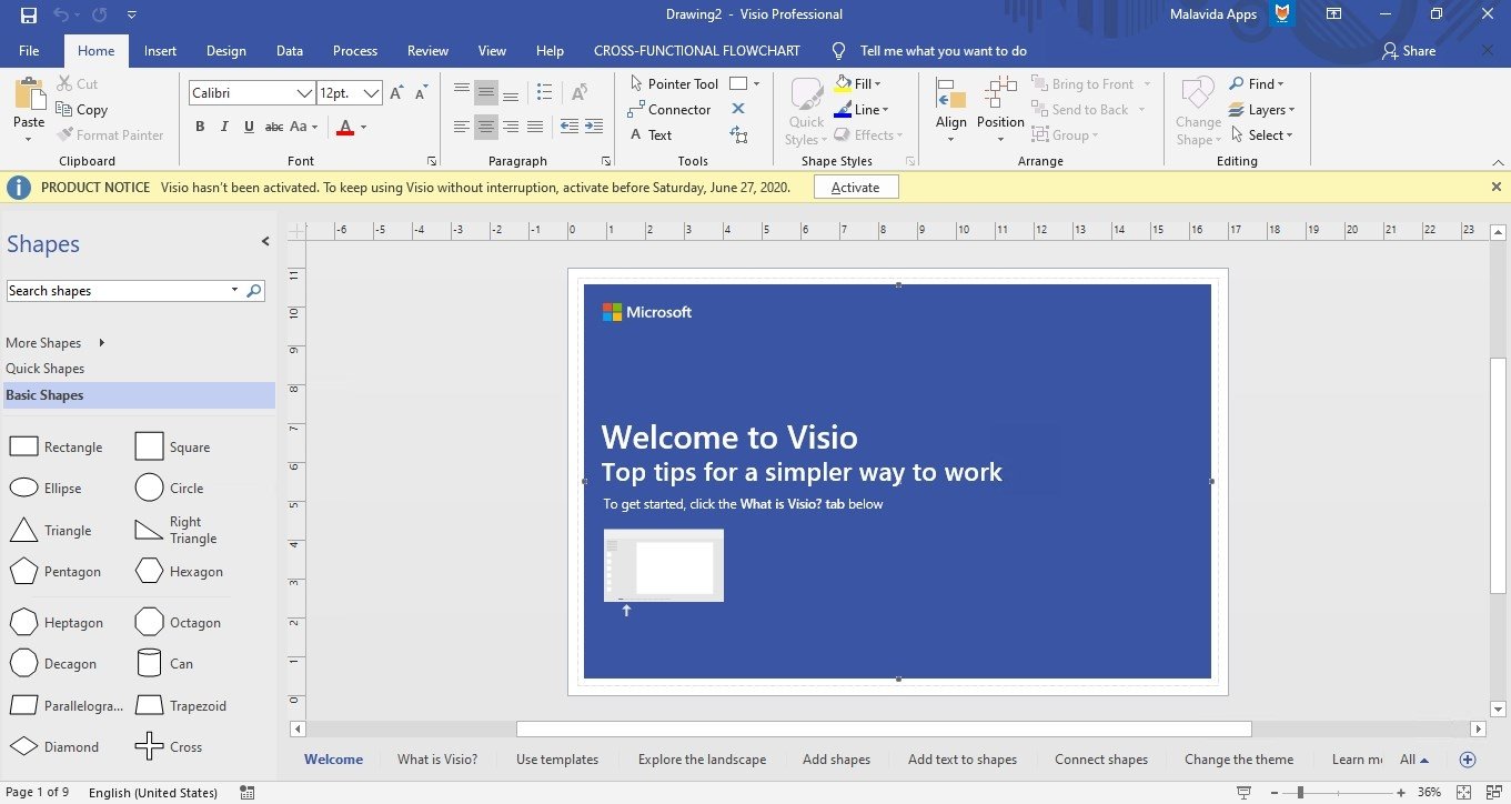 Программа microsoft visio не работает