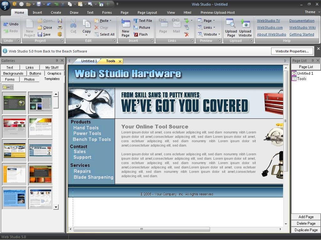 web studio 5.0 free