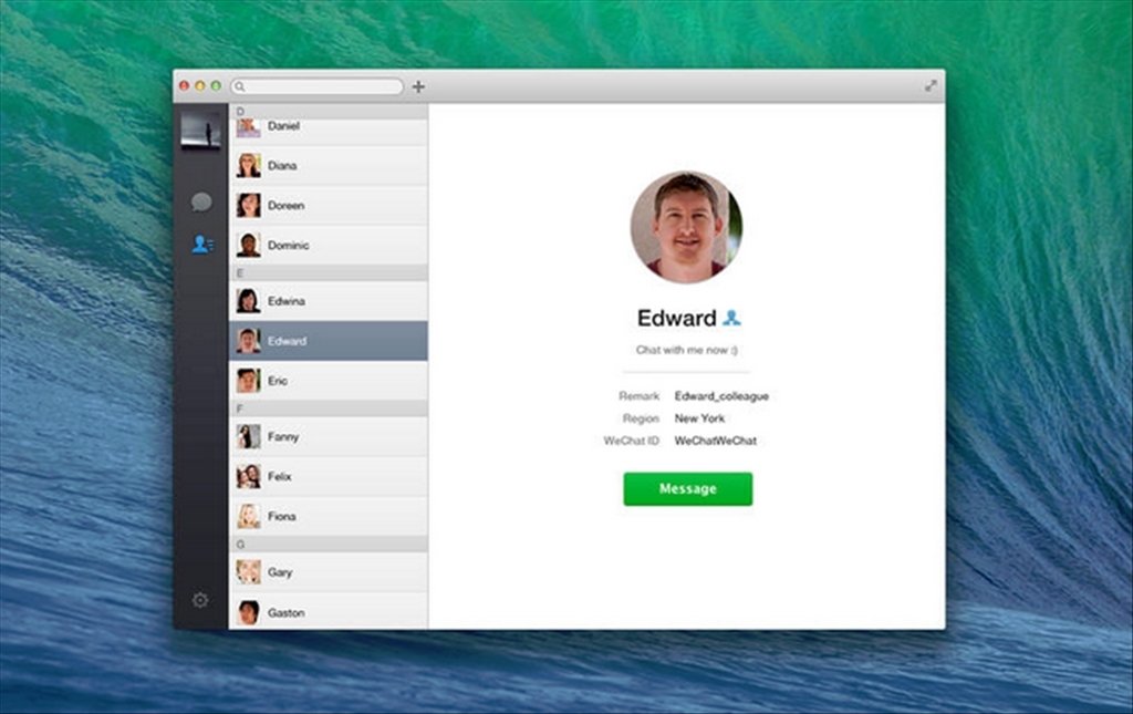 wechat for mac on 10.08