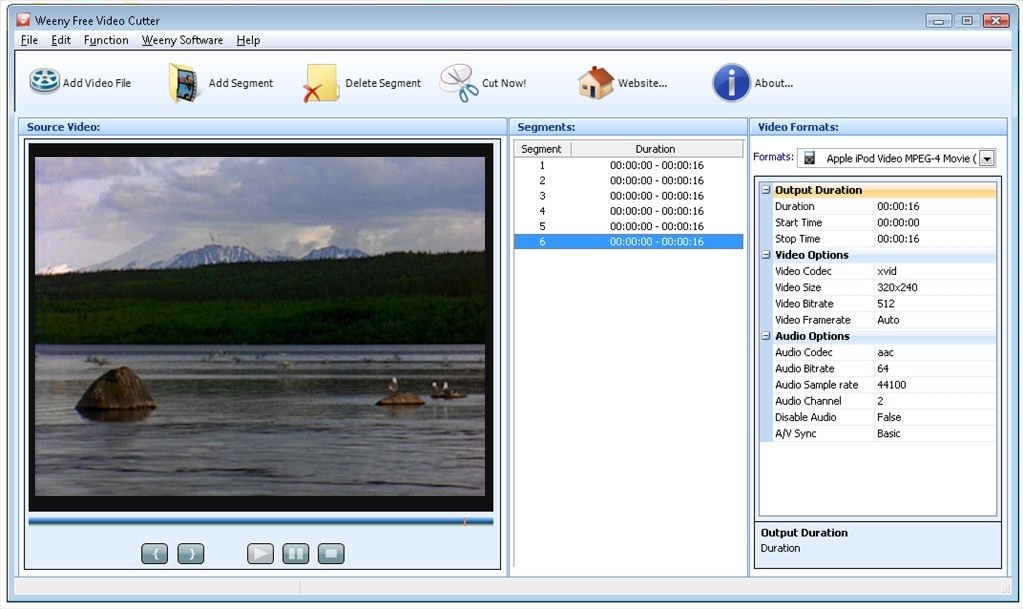 Weeny Free Video Cutter 1.3 - Download for PC Free