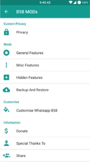 WhatsApp B58 Android