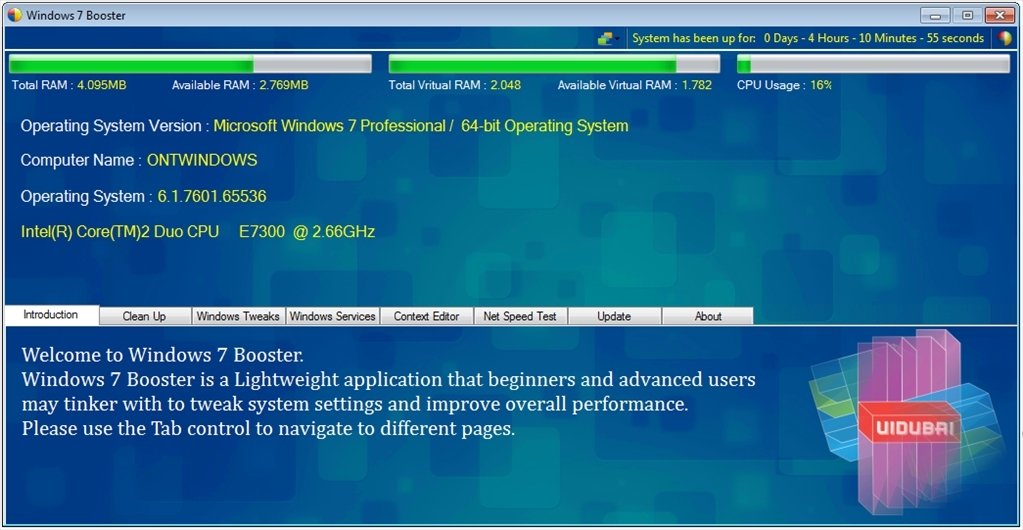 Download Windows 7 tweak utility to speed up your machine