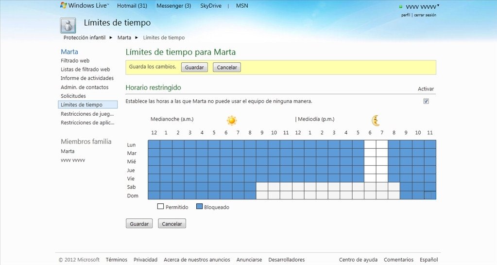 windows live family safety windows xp