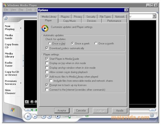 Chapoteo Transparente nieve Descargar Windows Media Player 9 para PC Gratis