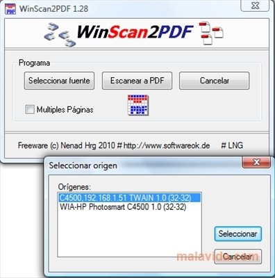 winscan to pdf