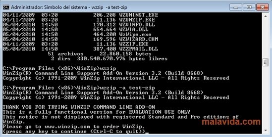 download winzip command line support add on 2.2