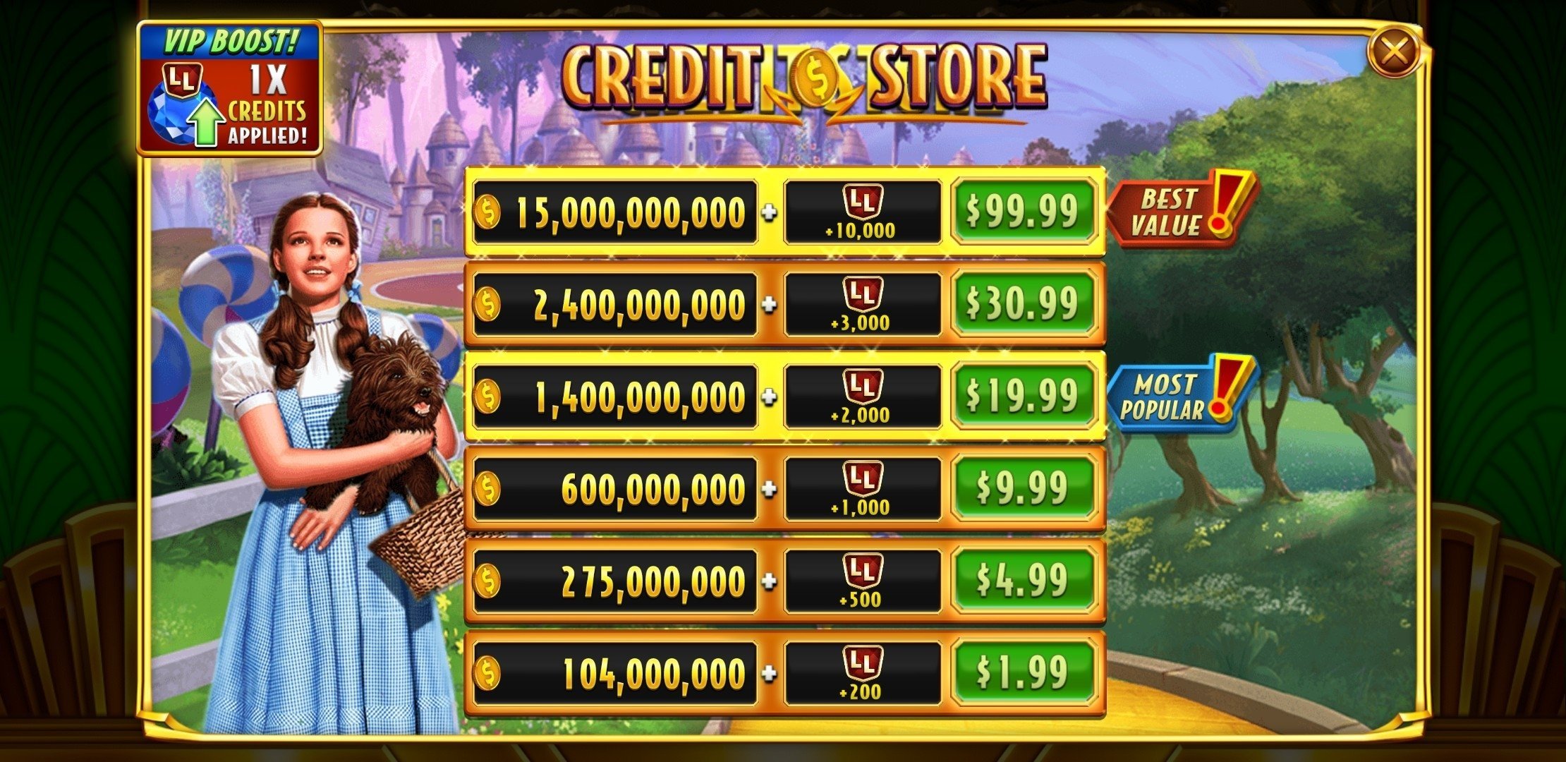 free coins wizard of oz slots