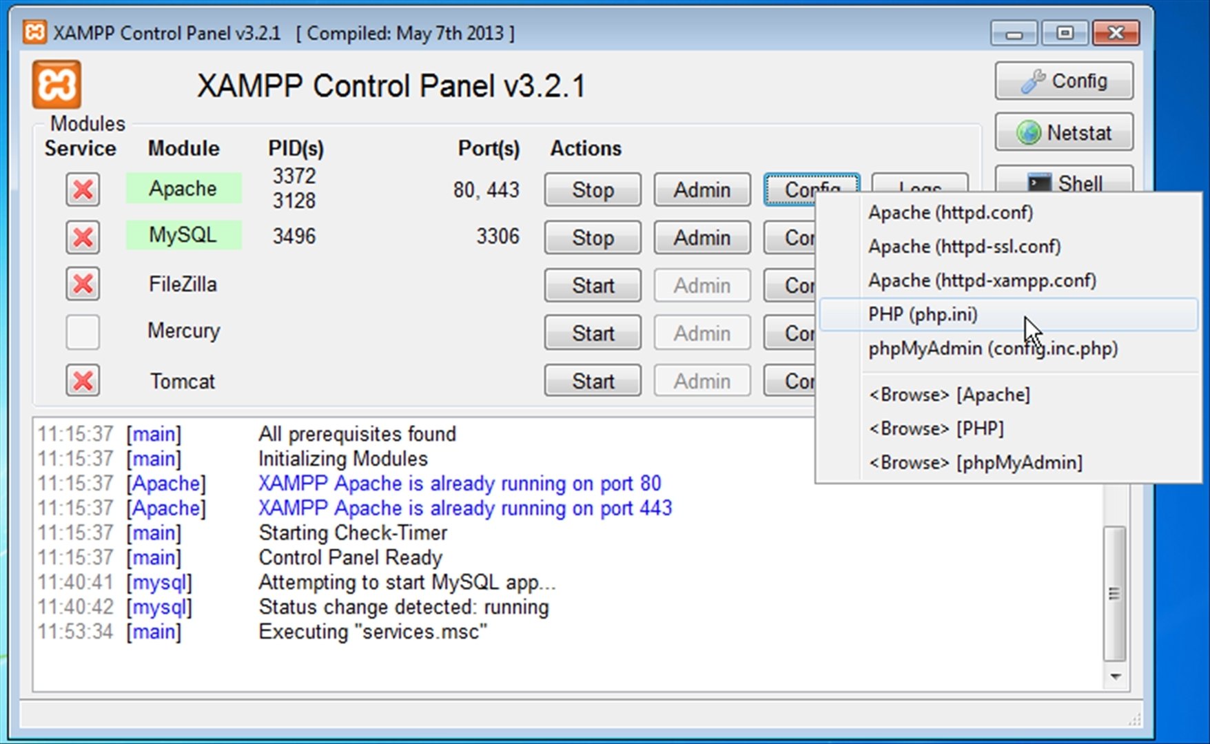 xampp control panel download