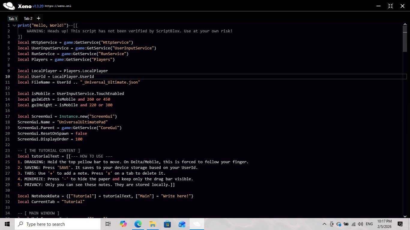 Xeno Executor 1.3 - Download for PC Free