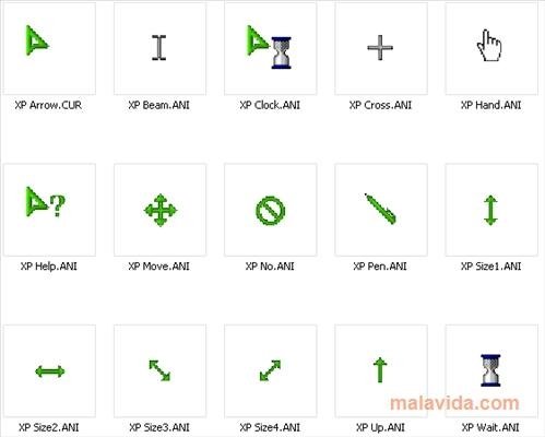 windows xp mouse cursors