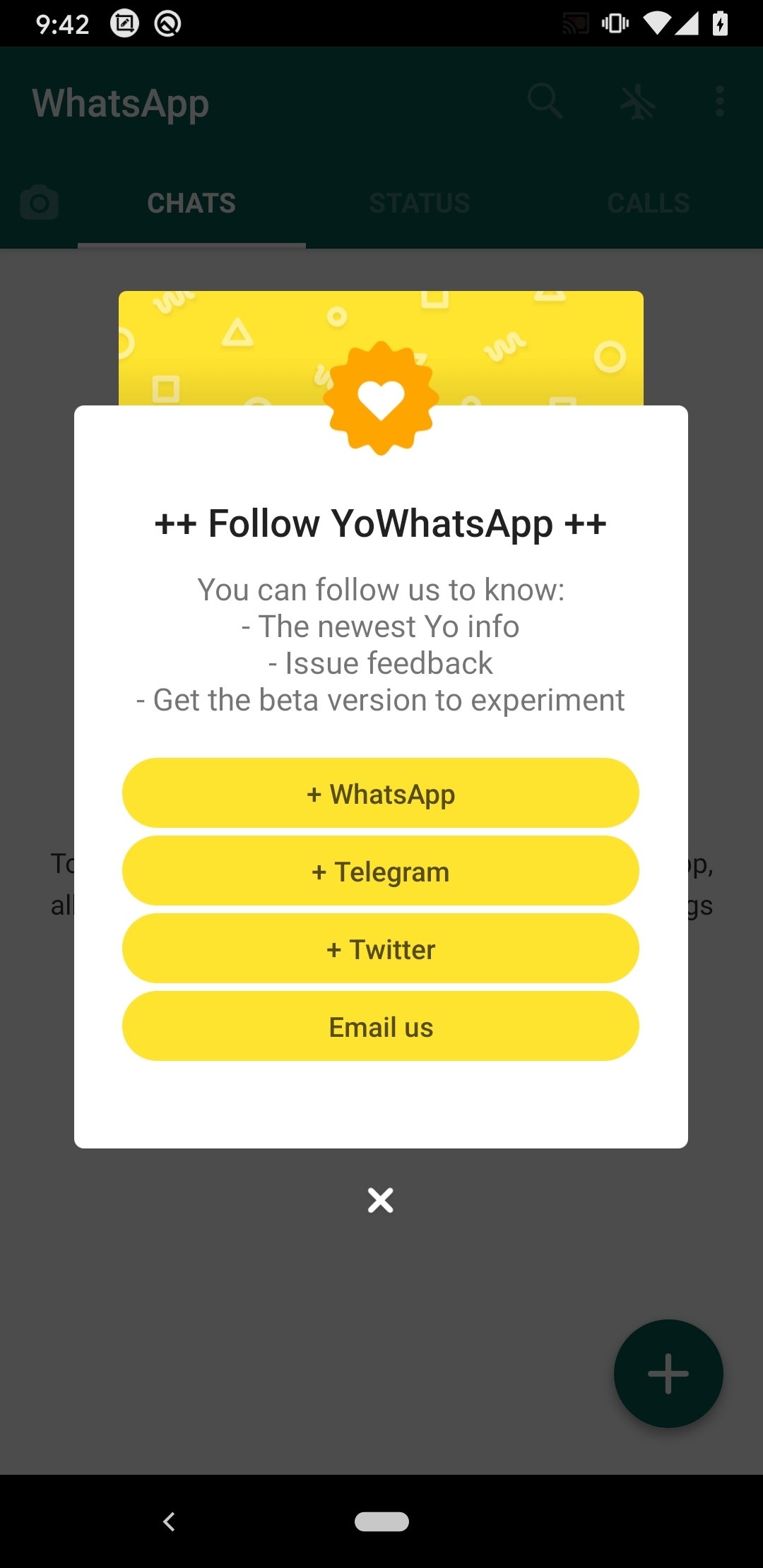 yo whatsapp app download old version