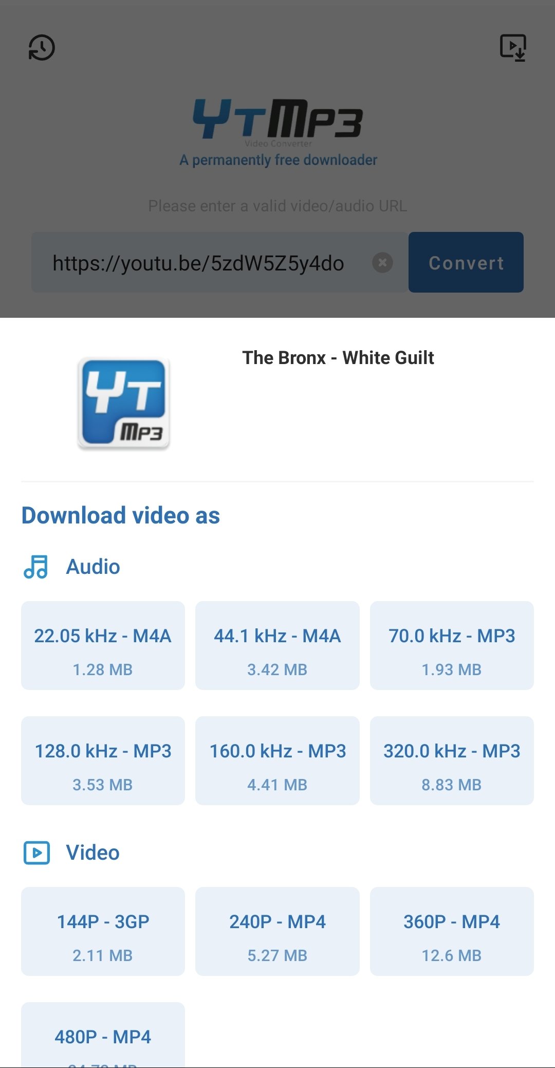 YTmp3 1.0.4  Descargar para Android APK Gratis