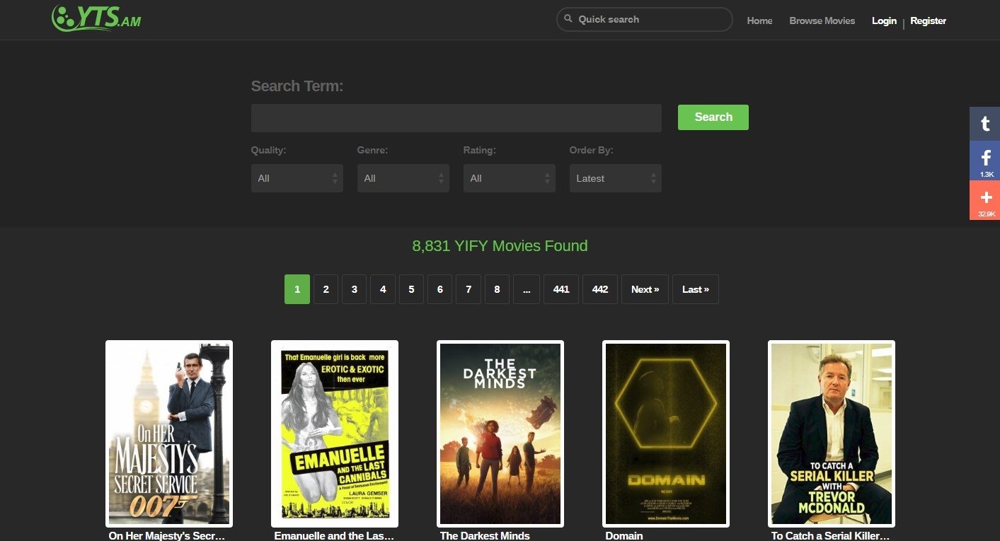 free movie download yify