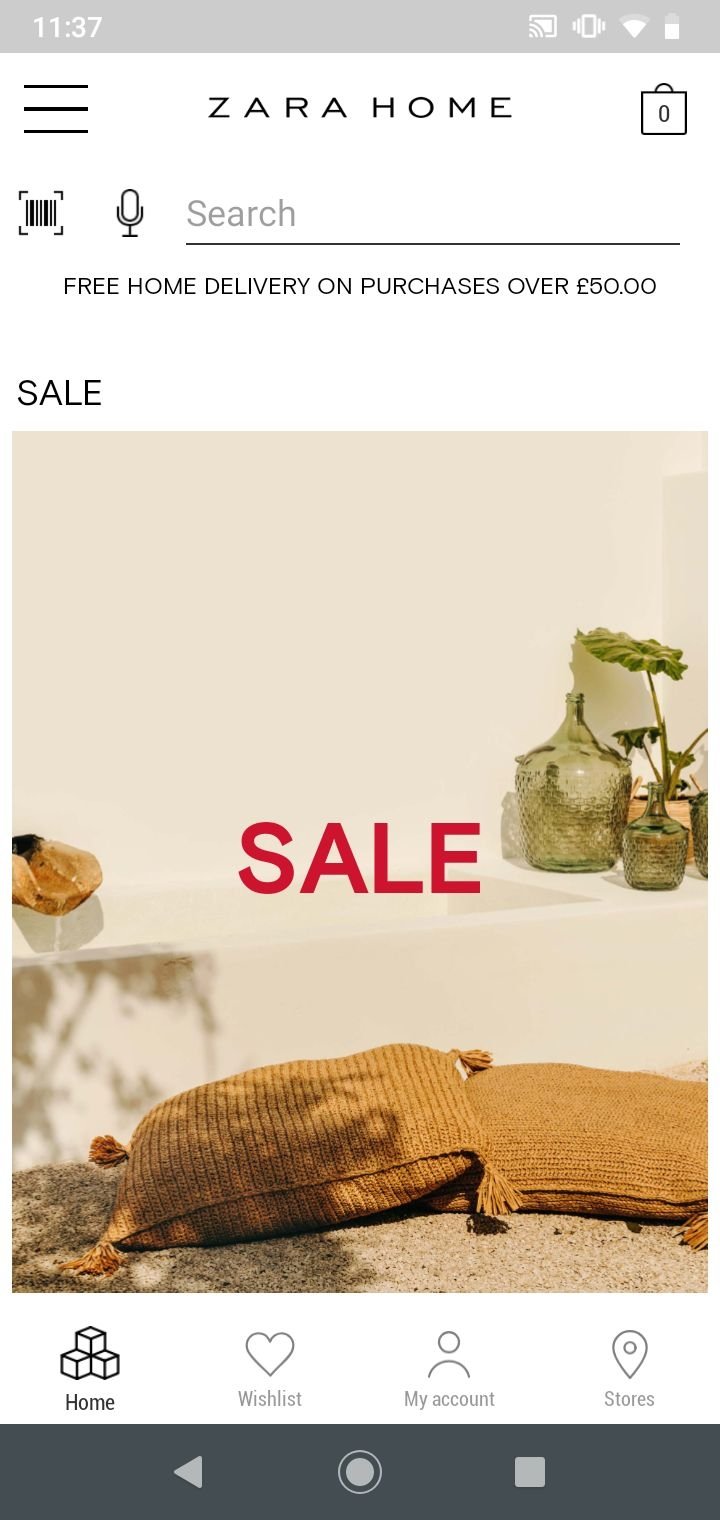 zara home free delivery