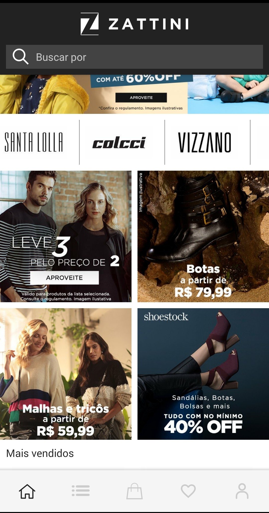 zattini 3 botas por 99