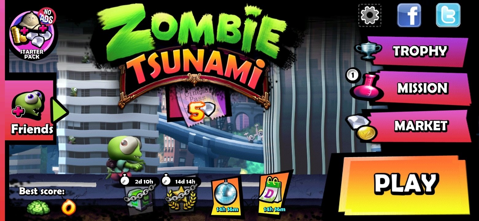 Jogo Zombie Tsunami Online no Joguix