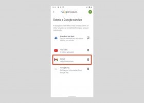 How to remove and delete a Gmail account in Android