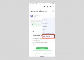 How to block emails and accounts in Gmail on Android
