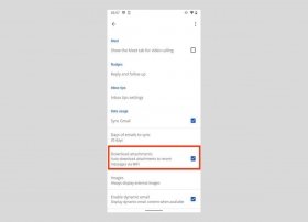 Cómo desactivar la descarga automática de archivos adjuntos en Gmail para Android