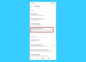 How to clear your Google Play search history