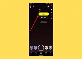 How to activate the front camera flash in Snapchat