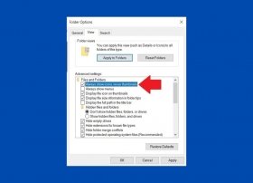 Windows 10で画像のプレビューを無効化する方法