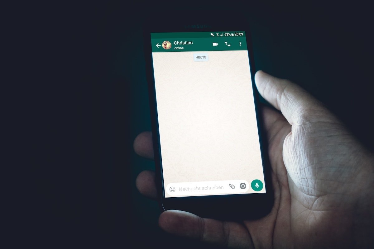A user viewing a WhatsApp chat