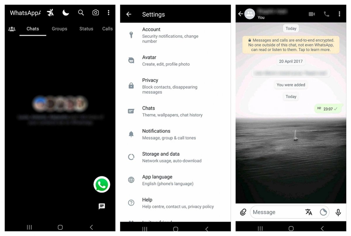 Un tema molto semplice di WhatsApp Aero per chi cerca un aspetto minimalista