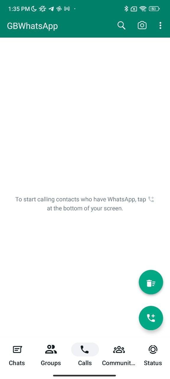 A video call with GBWhatsApp