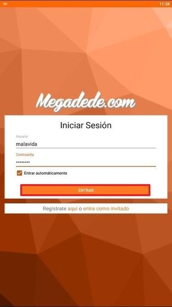 Acceso con credenciales de usuario