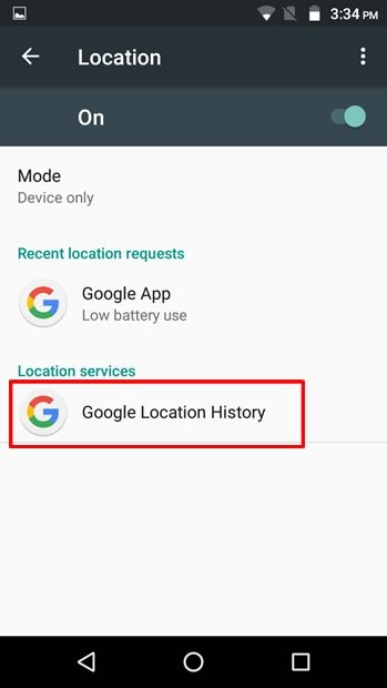 Accede a Google Location History