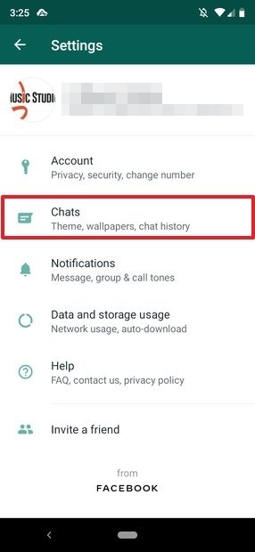 Access to chat settings