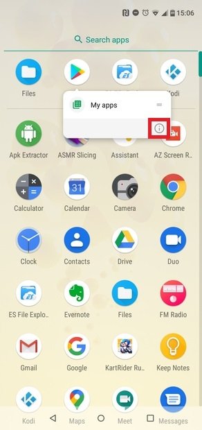 Accesso al menu di Android di Google Play