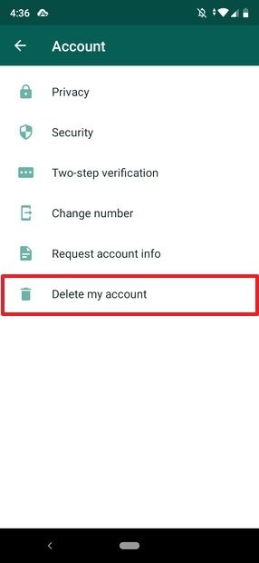 Account settings