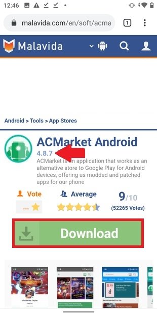 Dernière version de ACMarket et téléchargement
