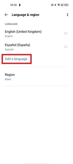 Añadir un idioma