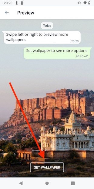 Adjust the image as a chat wallpaper