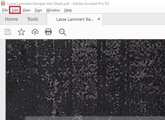 Adobe Acrobat Reader’s menu bar