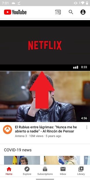 Publicidad mostrándose en YouTube Vanced