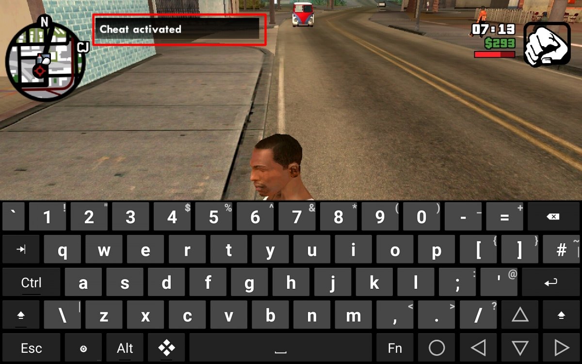 how to enter gta san andreas cheats android