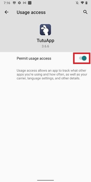 Allow access to the usage data