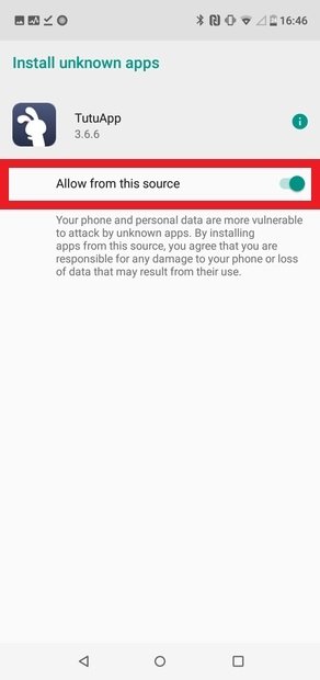 Allow TutuApp to install apps or games