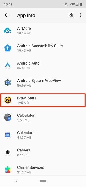 Paramètres des applications sous Android