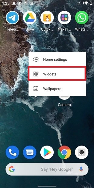 Android’s widget selector