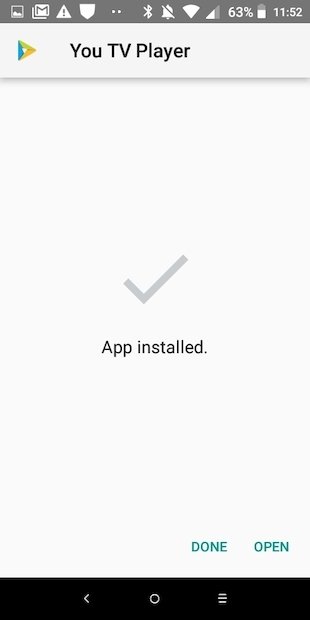 App installed
