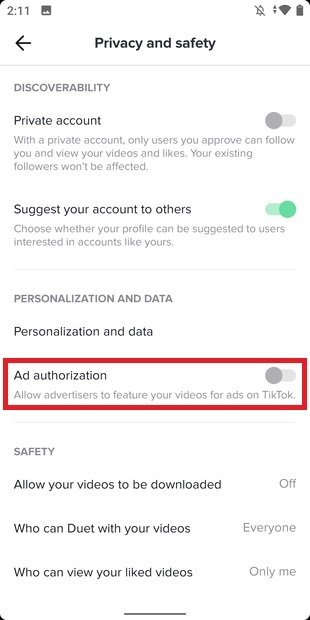 Authorization for advertisers